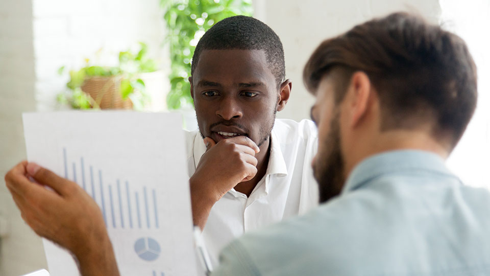 Man reviewing paperwork