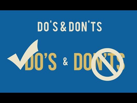 Do's and Don'ts Video